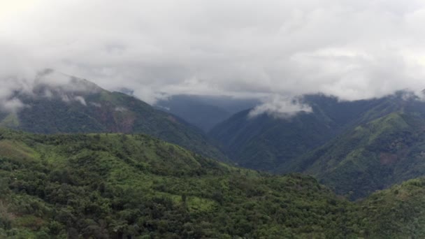 Stunning Nature Landscape Khasi Hills Dramatic Sky Low Cloudscape Meghalaya — Stock Video