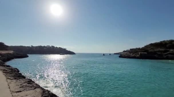 Cala Mondrago Mallorca — Stockvideo