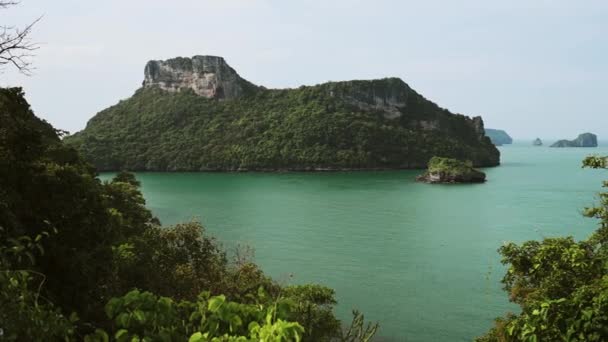 Thai Islands Scenery Thailand Limestone Karst Landscape Ang Thong National — Stock videók
