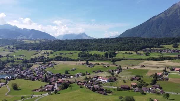 Panorama Panoramique 360 Paysage Suisse Montrant Oiseau Cerf Volant Rouge — Video