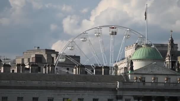 Denna Ljusa Land Festival Wheel Inom Somerset House London Storbritannien — Stockvideo