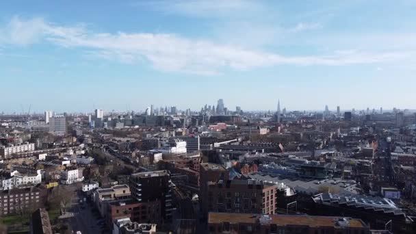 Plan Arial Paysage Urbain Londres — Video