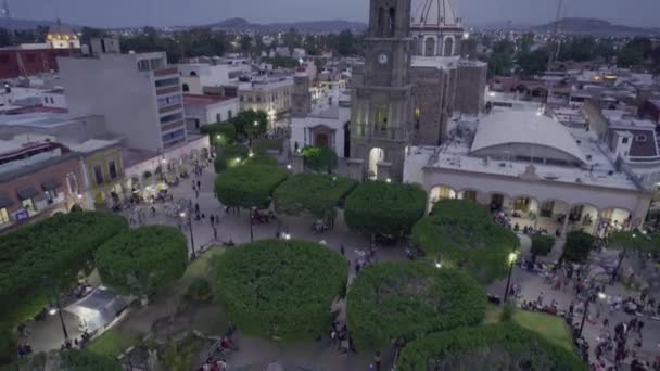 Letecký Pohled Kostel Salamanca Guanajuato — Stock video