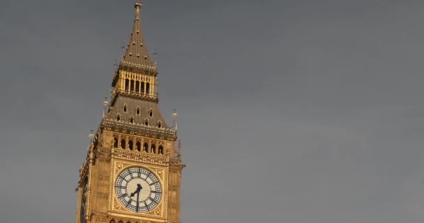 Närbild Big Ben London Storbritannien — Stockvideo