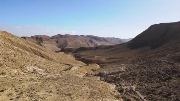 Časový Skluz Národního Geologického Parku Ramon Crater Největší Kráter Geologická — Stock video