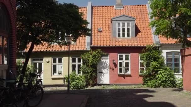 Belles Vieilles Maisons Mllestien Ancienne Rue Aarhus Danemark — Video