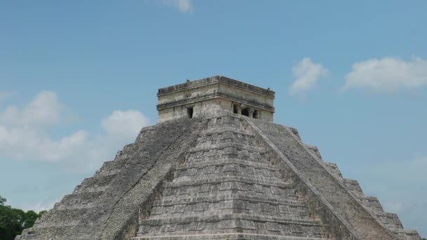 Filmagem Paisagem Cinematográfica Monumento Das Ruínas Maias Chichn Itz Uma — Vídeo de Stock