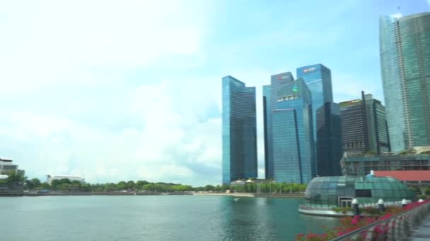 Marina Bay Sands One Fullerton Singapour Skypark Singapour Pov Pov — Video