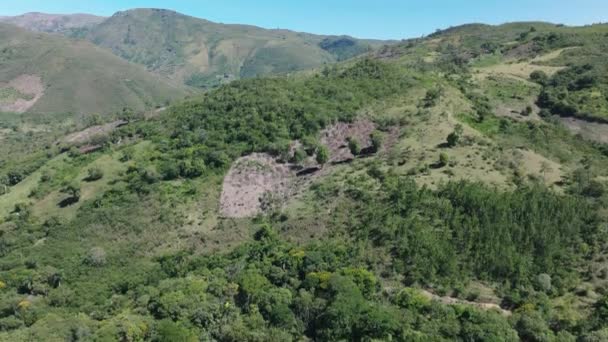 Vista Aerea Della Catena Montuosa Verde Estate Nella Provincia Elas — Video Stock