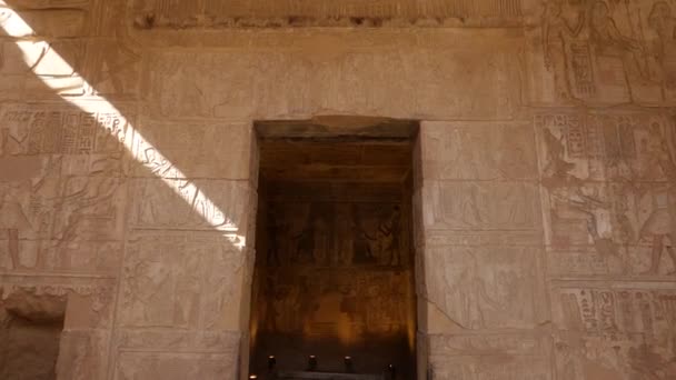 Entrada Destino Turismo Para Uma Sala Antiga Deir Medina Luxor — Vídeo de Stock