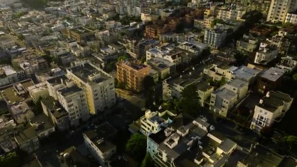 Skyscrapers California Street Downtown San Francisco Californië Verenigde Staten Luchtfoto — Stockvideo