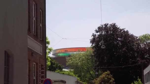 Rainbow Building Aros Aarhus Musée Art Danemark Par Temps Ensoleillé — Video