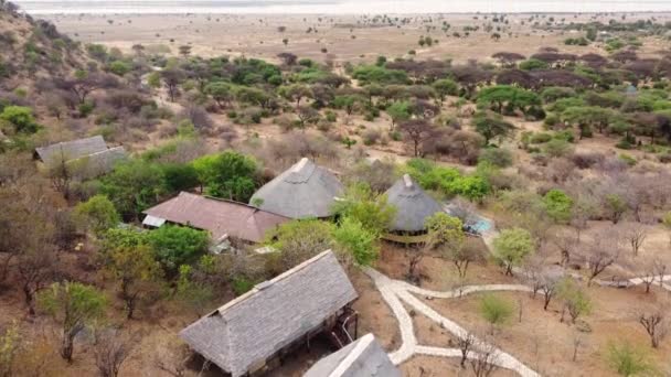 Дивовижний Вид Тендітну Ложу Санґайве Горах Танзанії Північна Африка — стокове відео