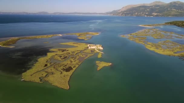 Krásné Jezero Butrint Ali Paša Albánii — Stock video