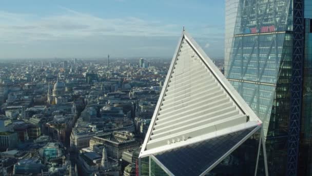 Londýn Panorama Časných Ranních Hodinách Špičkou Skalpelu — Stock video
