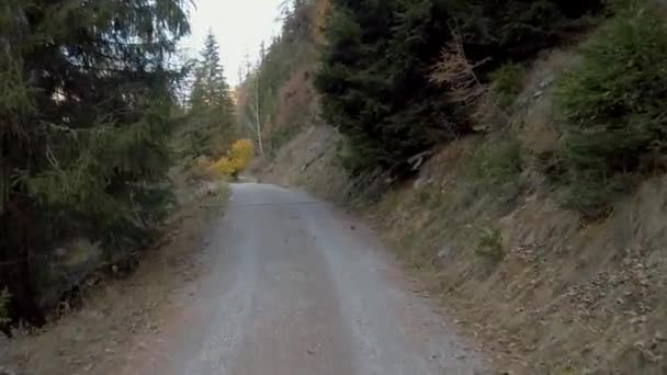 Bergstraße Den Schweizer Alpen Kein Asphalt Und Keine Gefährliche Straße — Stockvideo