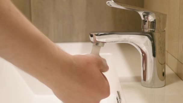 Washing Hands Bathroom — Stock Video