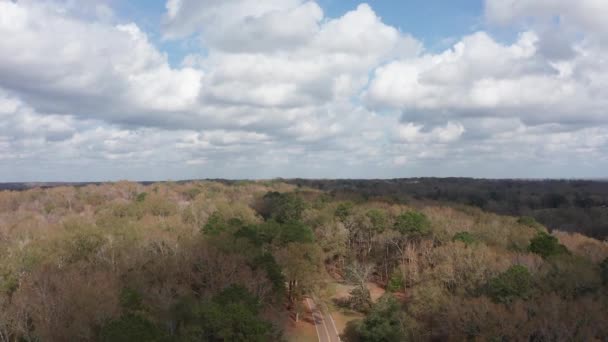 Superbrede Luchtopname Historische Natchez Trace Parkway Mississippi — Stockvideo