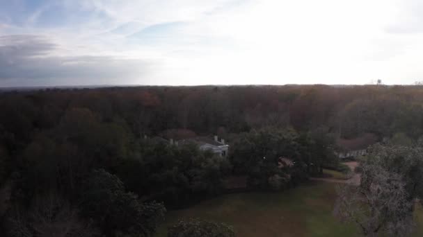 Närbild Panorering Skott Den Historiska Antebellum Hus Monmouth Natchez Mississippi — Stockvideo