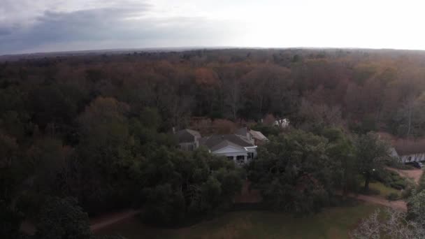 Letecký Sklon Panning Záběr Historického Domu Antebellum Monmouth Natchezu Mississippi — Stock video