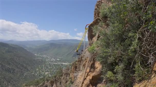 Giant Canyon Swing Glenwood Springs Adeventure Park Slomo — Stok Video