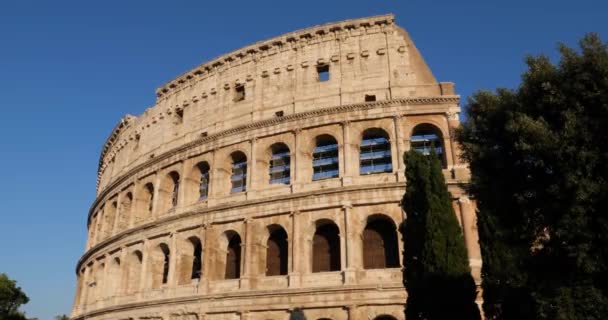 Coliseo Roma Italia Coliseo Antiguo Anfiteatro Romano — Vídeo de stock