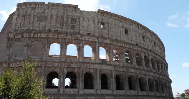 Coliseu Antigo Anfiteatro Romano Monumento Nacional Victor Emmanuel Altare Della — Vídeo de Stock