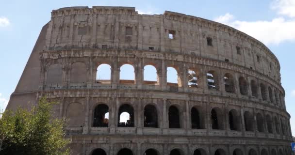 Famoso Marco Roma Itália Coliseu Antigo Anfiteatro Romano — Vídeo de Stock