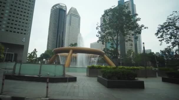Suntec Città Fontana Della Ricchezza 180D Ampia Vista Singapore — Video Stock