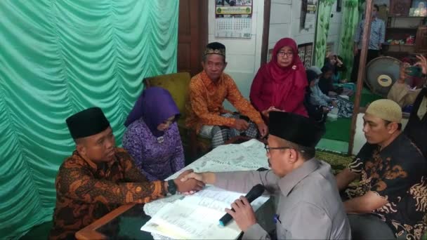 Брачный Контракт Индонезийской Свадьбе Блоре Центральная Ява Индонезия Июля 2022 — стоковое видео