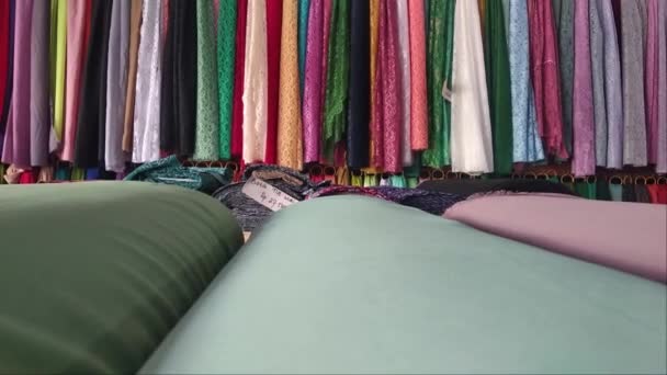 Магазин Тканей Одежды Возрастов Потребностей Blora Центральная Ява Индонезия Июля — стоковое видео