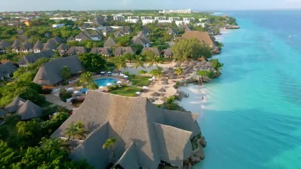 Nungwi Beach Zanzibar Tanzania June 2022 Resort Coast Indian Ocean — 비디오