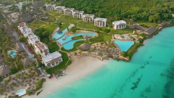 Nungwi Beach Zanzibar Tanzania June 2022 Resort Coast Indian Ocean — 비디오