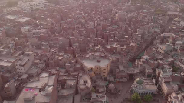 Αεροφωτογραφία Πάνω Από Rooftop Κτίρια Στη Λαχόρη — Αρχείο Βίντεο