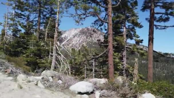 Guidare Salita Vicino Lago Tahoe Sierra Nevada Usa Hills Alpine — Video Stock