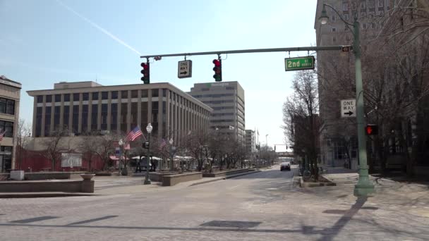 Miasto Zdjęcia Ruchu Ulicznego Canton City Usa Ulice Budynki Ruch — Wideo stockowe