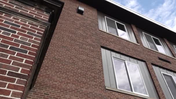 Buiten Opnamen Van Well School Canton City Usa Straten Gebouwen — Stockvideo