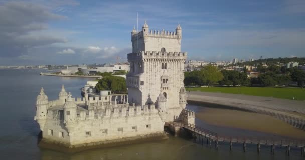 Portekiz Lizbon Belem Kulesi Video Görüntüsü — Stok video