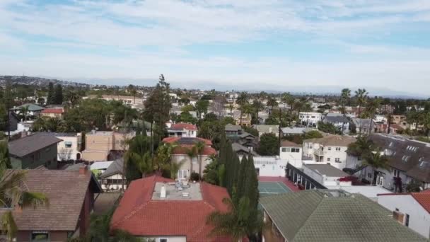 Foto Aérea Edificios Que Revelan Calle Playa Long Beach California — Vídeos de Stock