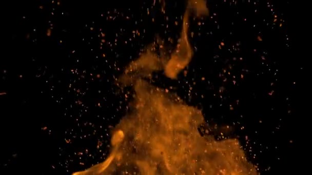 Tło Ogień Cząstki Slow Motion — Wideo stockowe