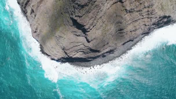 Incline Revelando Tiro Farol Ponta Pargo Cliff Beira Mar Ilha — Vídeo de Stock