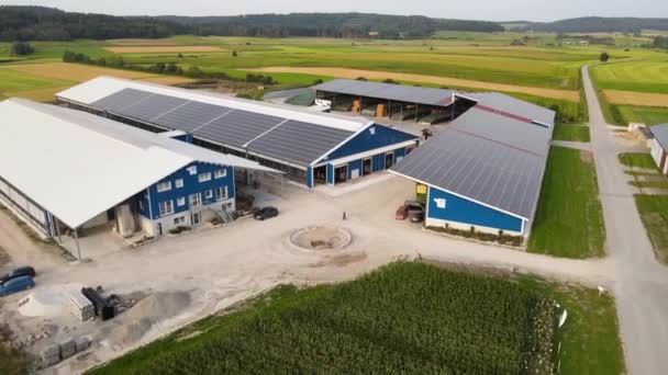 Drone Shots Milk Farm Germany Filmed Full — Stock Video