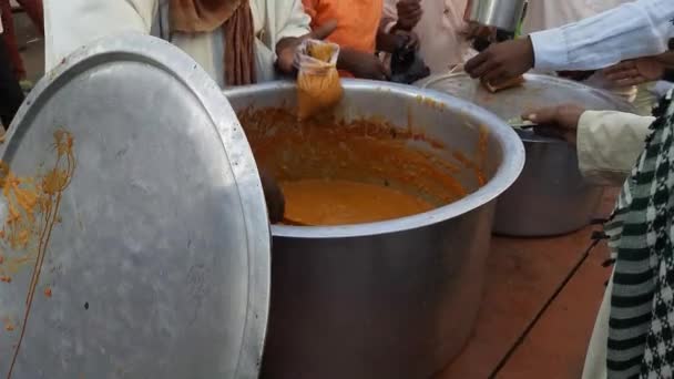 Haleem Populär Tradition Hyderabad Eller Maharashtra Indien Särskilt Ramadan — Stockvideo