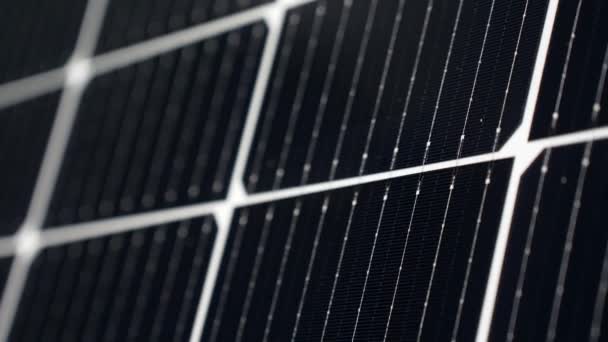 Nízká Obnovitelná Energie Solárními Panely Detailní Záběr Technologické Zázemí — Stock video
