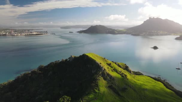 Дивовижний Вигляд Whangarei Heads Marsden Point Northland Нова Зеландія — стокове відео