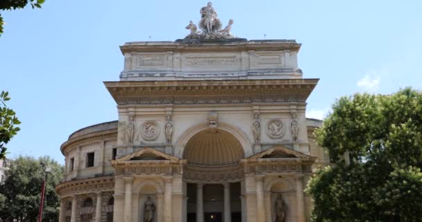 Frente Entrada Aquário Romano Com Arco Nicho Roma Itália — Vídeo de Stock