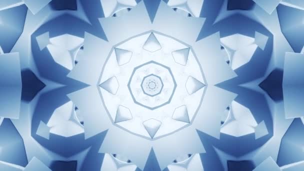 Futuristic Sleek Modern Faceted Star Abstract Hypnotic Minimalism Seamless Looping — Stock Video