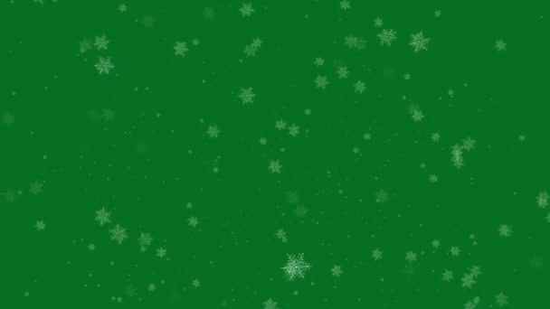 Nieve Navidad Pantalla Verde — Vídeos de Stock