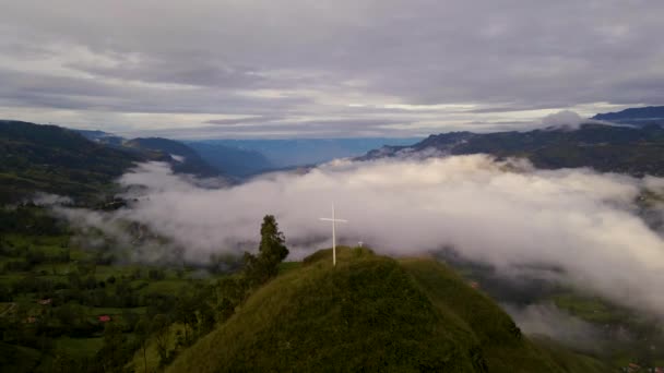 Colina Três Cruzes Giron Equador — Vídeo de Stock