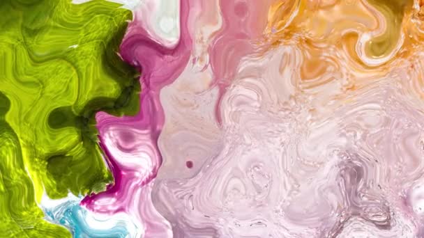 色彩艳丽的圣液波浪结构 — 图库视频影像